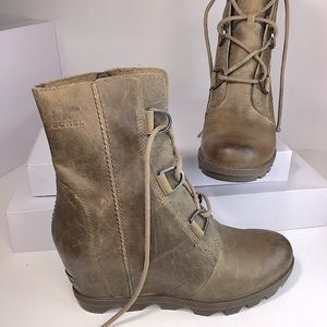 Sorel Tan Wedge Boots
